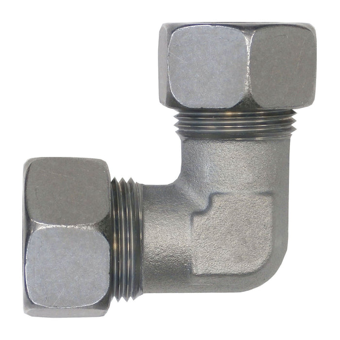 Brennan-D2500-L08-L08 MBT-MBT 90 ELBOW UNION COMPLETE WITH TUBE NUTS AND SLEEVES