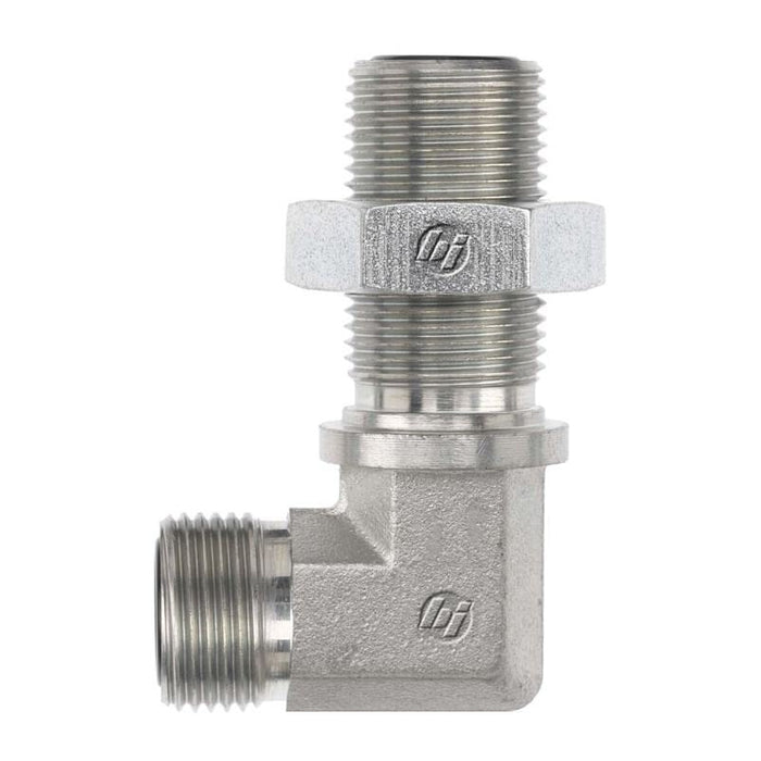 Brennan-FS2701-LN-12-12-FG MFS-MFS Bulkhead 90 Elbow Forged With Lock Nut Assembled